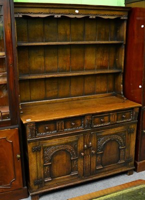 Lot 1189 - Titchmash & Goodwin style oak dresser and rack