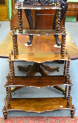 Lot 1201 - A five tier rosewood whatnot