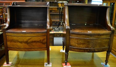 Lot 1205 - Two George III mahogany commodes