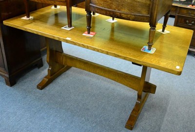 Lot 1206 - An oak refectory style dining table