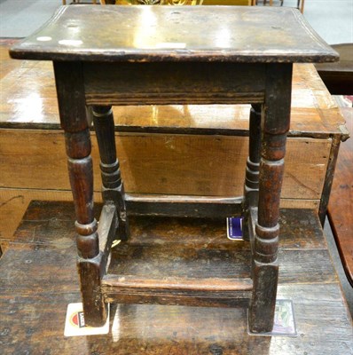 Lot 1207 - A joined oak stool