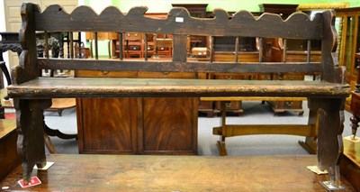 Lot 1213 - An 18th century elm pew