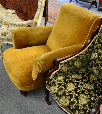 Lot 1239 - An early 20th century upholstered armchair