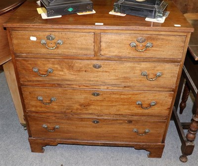 Lot 1245 - George III mahogany four height chest of drawers