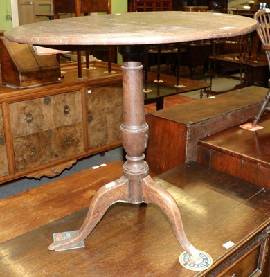 Lot 1246 - George III tilt-top tripod table (a.f.)