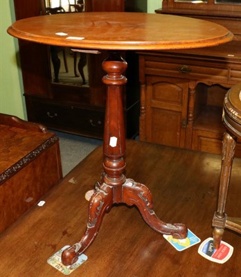 Lot 1265 - Carved mahogany tripod table