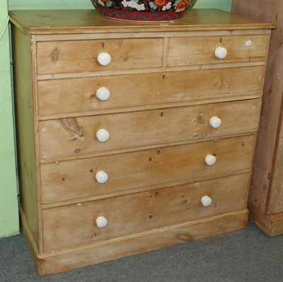 Lot 1276 - Victorian pine five height chest of drawers