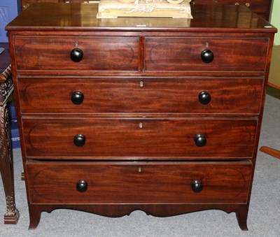 Lot 1279 - A 19th century mahogany four height chest of drawers