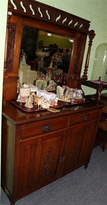 Lot 1288 - An early 20th century mahogany mirror-back sideboard