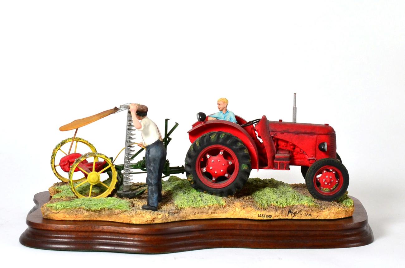Lot 1 - Border Fine Arts 'The First Cut' (David Brown Cropmaster), model No. JH70 by Ray Ayres, limited...