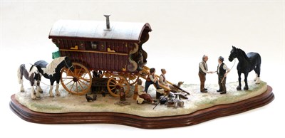 Lot 8 - Border Fine Arts 'Striking a Deal at Appleby Fair', model No. B0664, signed to felt base by Ray...