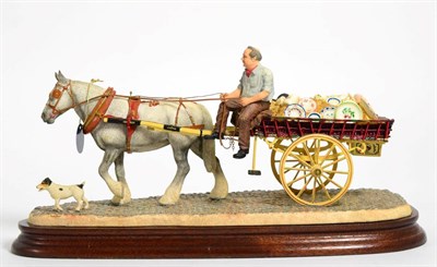 Lot 22 - Border Fine Arts 'Pot Cart', model No. B1015 by Ray Ayres, limited edition 8/600, signed to base by