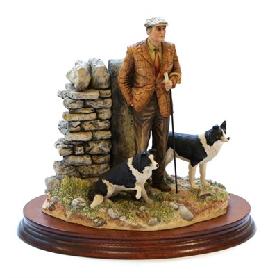 Lot 29 - Border Fine Arts 'Flash and Lightening' (Shepherd and Border Collies), model No. B0668 by Ray...