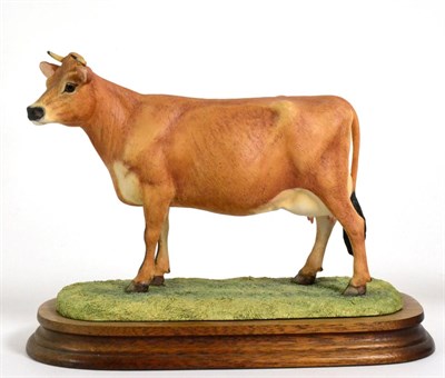 Lot 45 - Border Fine Arts 'Jersey Cow' (Horned), model No. L111 by Ray Ayres, limited edition 501/1250,...