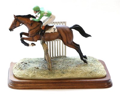 Lot 53 - Border Fine Arts 'The Hurdler', model No. L51 by David Geenty, on wood base. This model was...