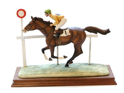 Lot 54 - Border Fine Arts 'The Finish', model No. L52 by David Geenty, on wood base. This model was...