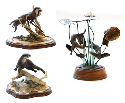 Lot 62 - Border Fine Arts Otter Models Comprising: 'Ladies of the Stream' (Otter and Young), model No....