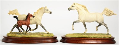 Lot 66 - Border Fine Arts 'Arab Mare and Foal' (Style Two), model No. L136A by Anne Wall, limited...