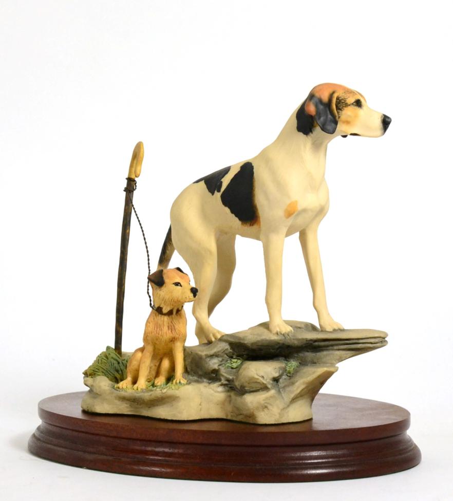 Lot 69 - Border Fine Arts 'Fell Hound and Lakeland Terrier', model No. L92A by Mairi Laing Hunt, limited...