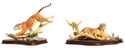 Lot 80 - Border Fine Arts 'Bengal Tiger', model No. L117, limited edition 256/750 and 'Bengal Tigress...