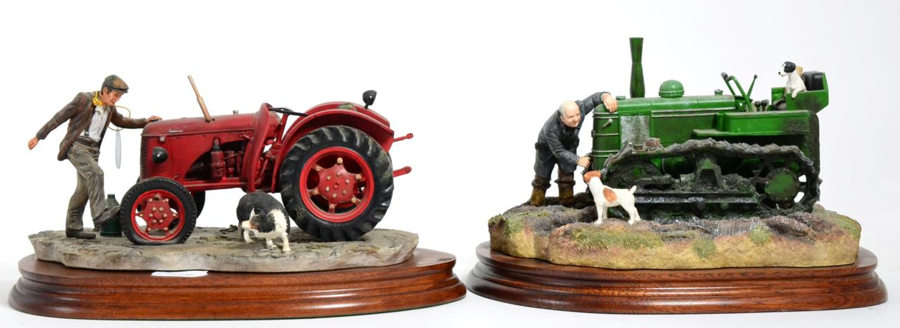 Lot 111 - Border Fine Arts 'Kick Start' (David Brown Cropmaster Tractor, Farmer and Collie), model No....