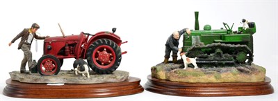 Lot 111 - Border Fine Arts 'Kick Start' (David Brown Cropmaster Tractor, Farmer and Collie), model No....