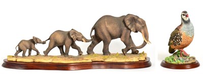 Lot 115 - Border Fine Arts 'Follow My Leader' (Three Elephants), model  No. BFA203 by Richard Roberts,...