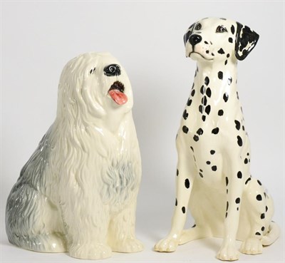 Lot 124 - Beswick Fireside Models: Dalmatian, model No. 2271, white with black spots gloss and Old...