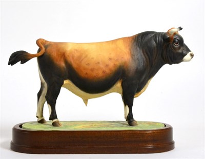 Lot 138 - Royal Worcester Jersey Bull ";Leebarn Carlisle II";, model No. RW3776 by Doris Lindner, on...