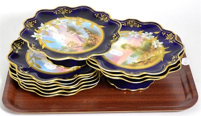 Lot 164 - An Aynsley china ten piece part dessert service, early 20th century