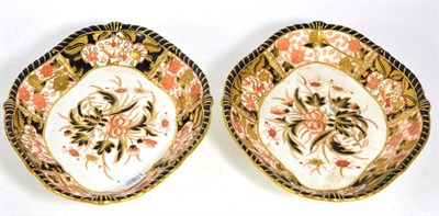 Lot 180 - A pair of Royal Crown Derby porcelain oval dessert dishes, late 19th century, decorated in the...