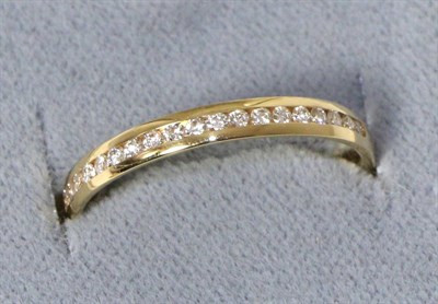 Lot 236 - An 18 carat gold diamond set band ring, total estimated diamond weight 0.20 carat...