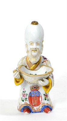 Lot 104 - A Samson of Paris armorial figural joss stick holder in the Chinese manner