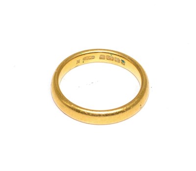 Lot 170 - A 22 carat gold band ring, finger size M