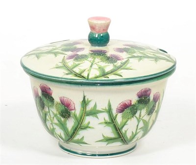 Lot 197 - A Wemyss thistle decorated bowl and cover