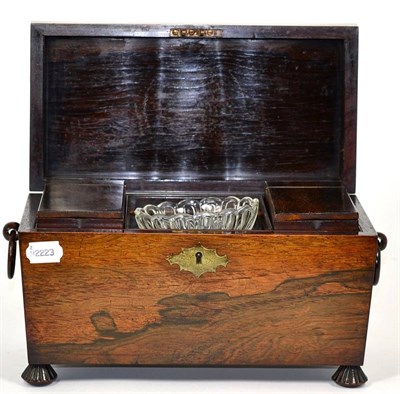 Lot 218 - A Regency rosewood tea caddy