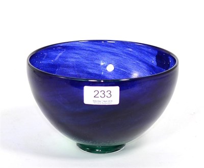 Lot 233 - Annette Krahner for Skruf, a Swedish art glass bowl, signed and numbered 2375 to base, 17cm...