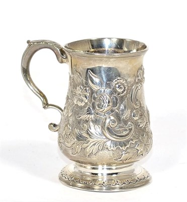 Lot 243 - A George III silver christening mug, John Langlands, Newcastle, 1770, with probably later...