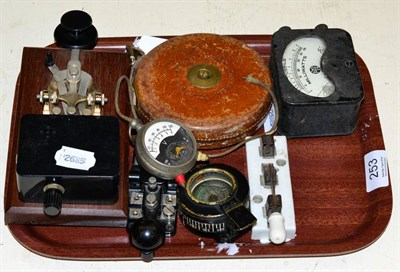 Lot 253 - A 1942 MKIII compass, two Morse code units etc (7)