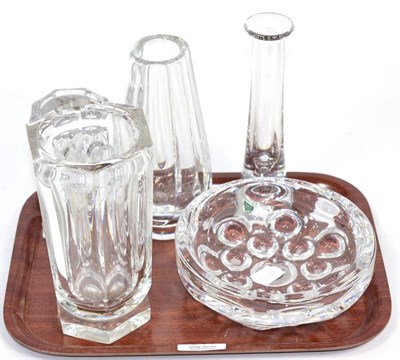 Lot 341 - Six pieces of Orrefors glass