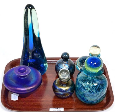 Lot 342 - Seven pieces of Mdina glass