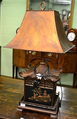 Lot 364 - An Oriental pagoda form table lamp