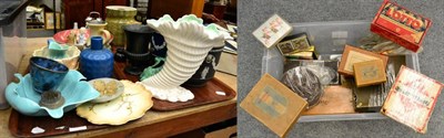 Lot 1003 - A group of ceramics including two Wedgwood Jasper ware jardinieres, Carlton Ware, Sylvac etc...