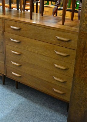 Lot 1042 - A Danish style five drawer chest of drawers