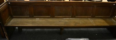 Lot 1089 - A large church pew