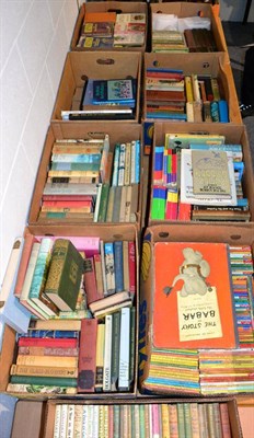 Lot 1099 - Nine boxes of assorted books including children's, ceramic reference books etc