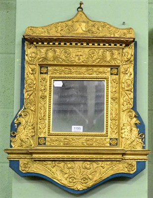 Lot 1195 - A carved and gilt wood mirror frame (later plate)