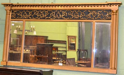 Lot 1197 - A 19th century overmantel mirror