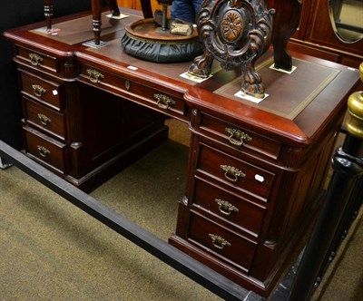 Lot 1212 - A reproduction partner's desk