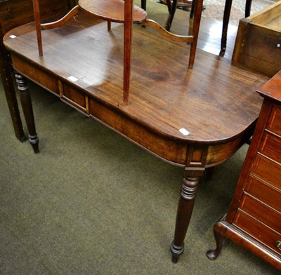 Lot 1231 - A George IV mahogany D shaped dining table end section